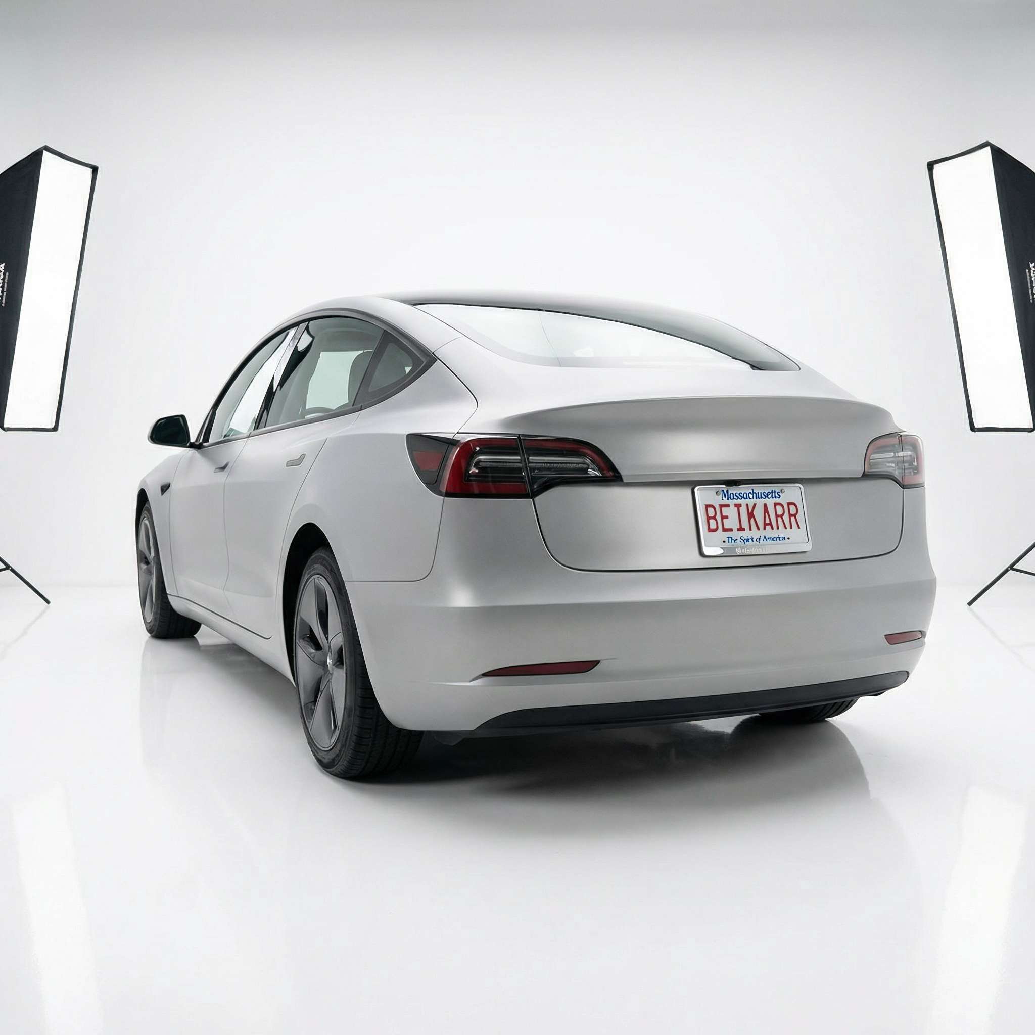 BeiKarR™ Matte Light Grey Car Vinyl Wraps - Image 4