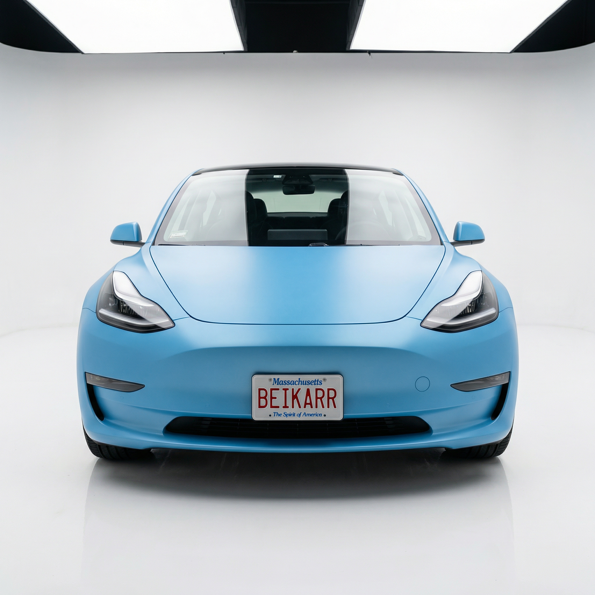 BeiKarR™ Matte Sky Blue Car Vinyl Wraps - Image 2