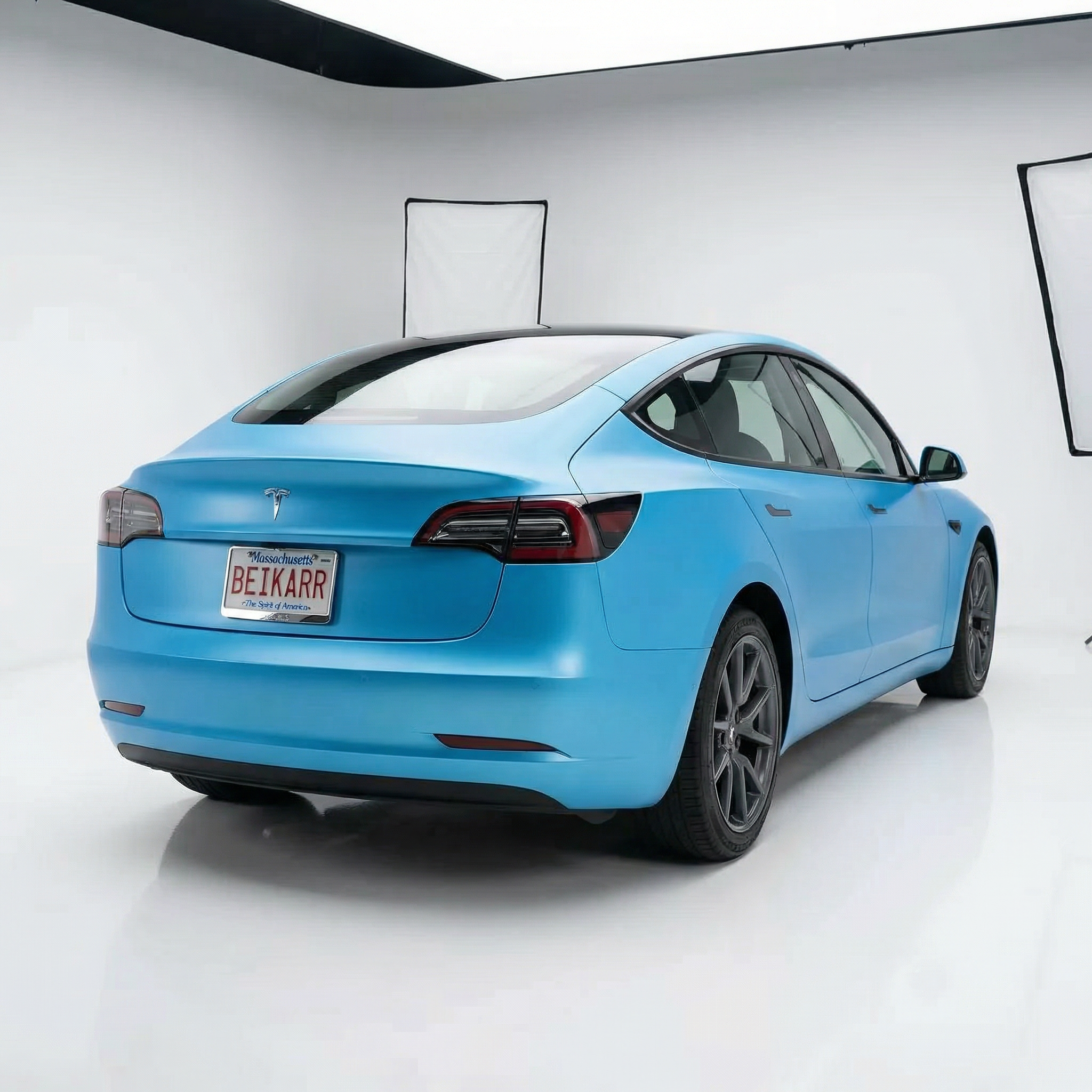 BeiKarR™ Matte Sky Blue Car Vinyl Wraps - Image 4