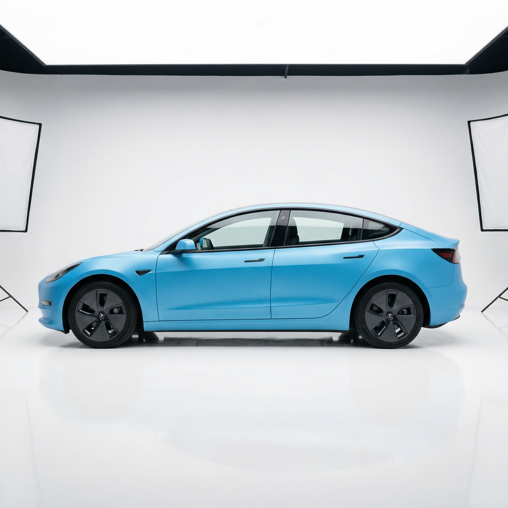 BeiKarR™ Matte Sky Blue Car Vinyl Wraps - Image 3
