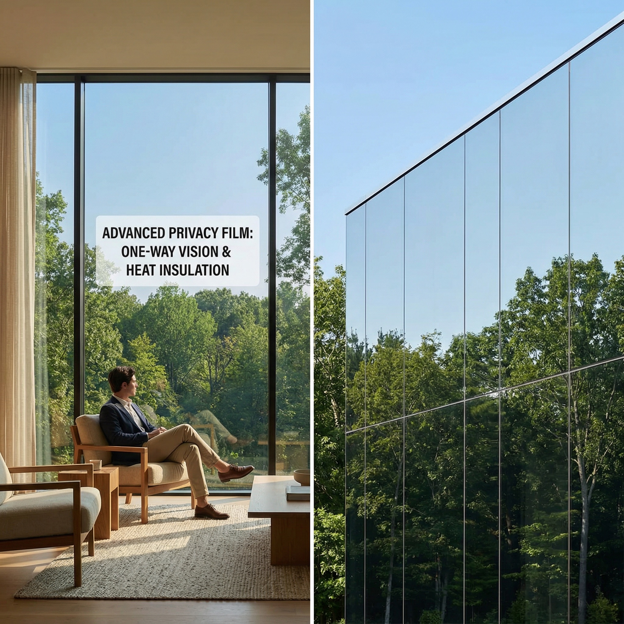 BeiKarR™ Building Reflective Silver Privacy Window Film - Image 2