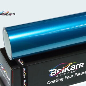 Porsche with Blue TPU Film